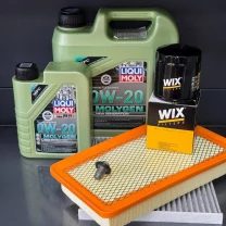 Комплект для ТО Liqui Moly 0w20 CHRYSLER 200 2.4 (Масло 4+1, фільтр масляний, фільтр повітряний, фільтр салону вугільний, зливна