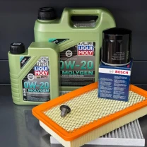 Комплект для ТО Liqui Moly 0w20 CHRYSLER 200 2.4 (Масло 4+1, фільтр масляний, фільтр повітряний, фільтр салону вугільний, зливна