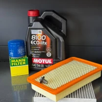 Комплект для ТО Motul 5w30 CHRYSLER 200 2.4 (Масло, фільтр масляний, фільтр повітряний, фільтр салону вугільний, зливна кришка)