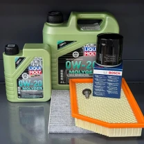 Комплект для Liqui Moly 0w20 Jeep Cherokee до рест -2018 2.4 (Масло 4+1, фільтр масляний, фільтр повітряний, фільтр салону