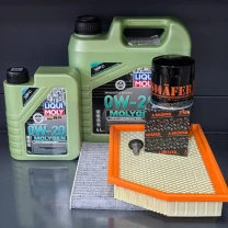 Комплект для Liqui Moly 0w20 Jeep Cherokee до рест -2018 2.4 (Масло 4+1, фільтр масляний, фільтр повітряний, фільтр салону