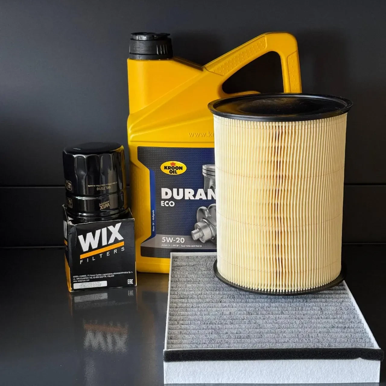 Комплект для ТО KROON OIL 5w20 Ford focus (2.0) 12-18 Focus (1.0L) 15-18 Escape (1.5 L) 17-19/(1.6 L) 13 (Масло, фільтр масляний,