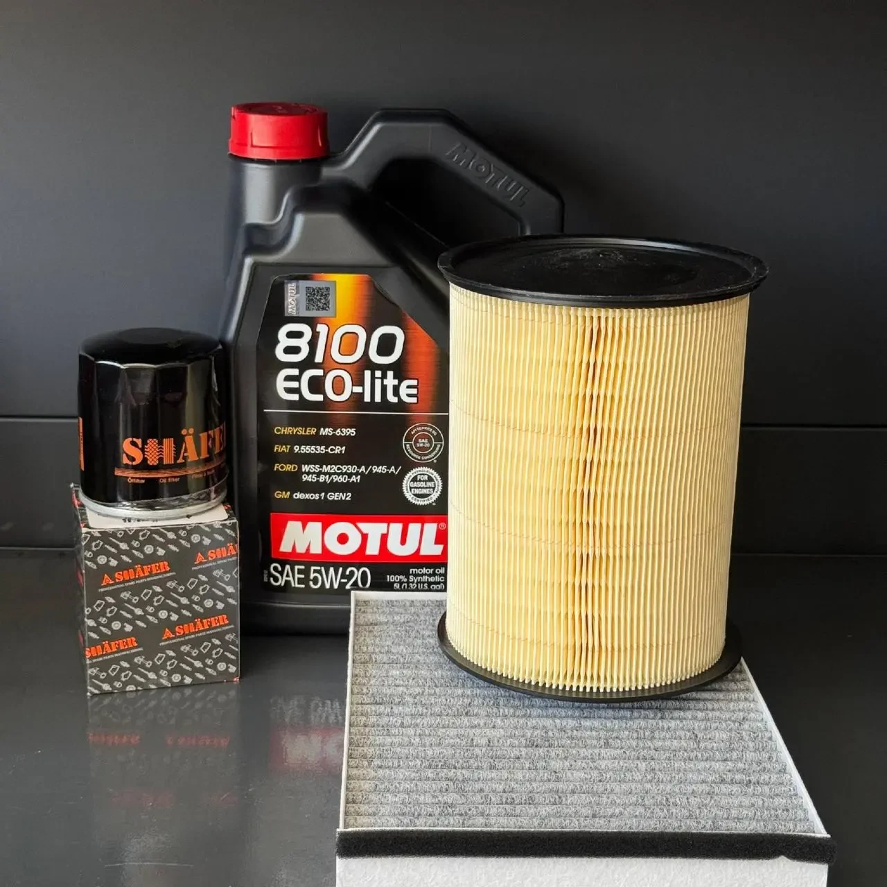Комплект для ТО Motul 5w20 Ford focus (2.0) 12-18 Focus (1.0L) 15-18 Escape (1.5 L) 17-19/(1.6 L) 13 (Масло, фільтр масляний,
