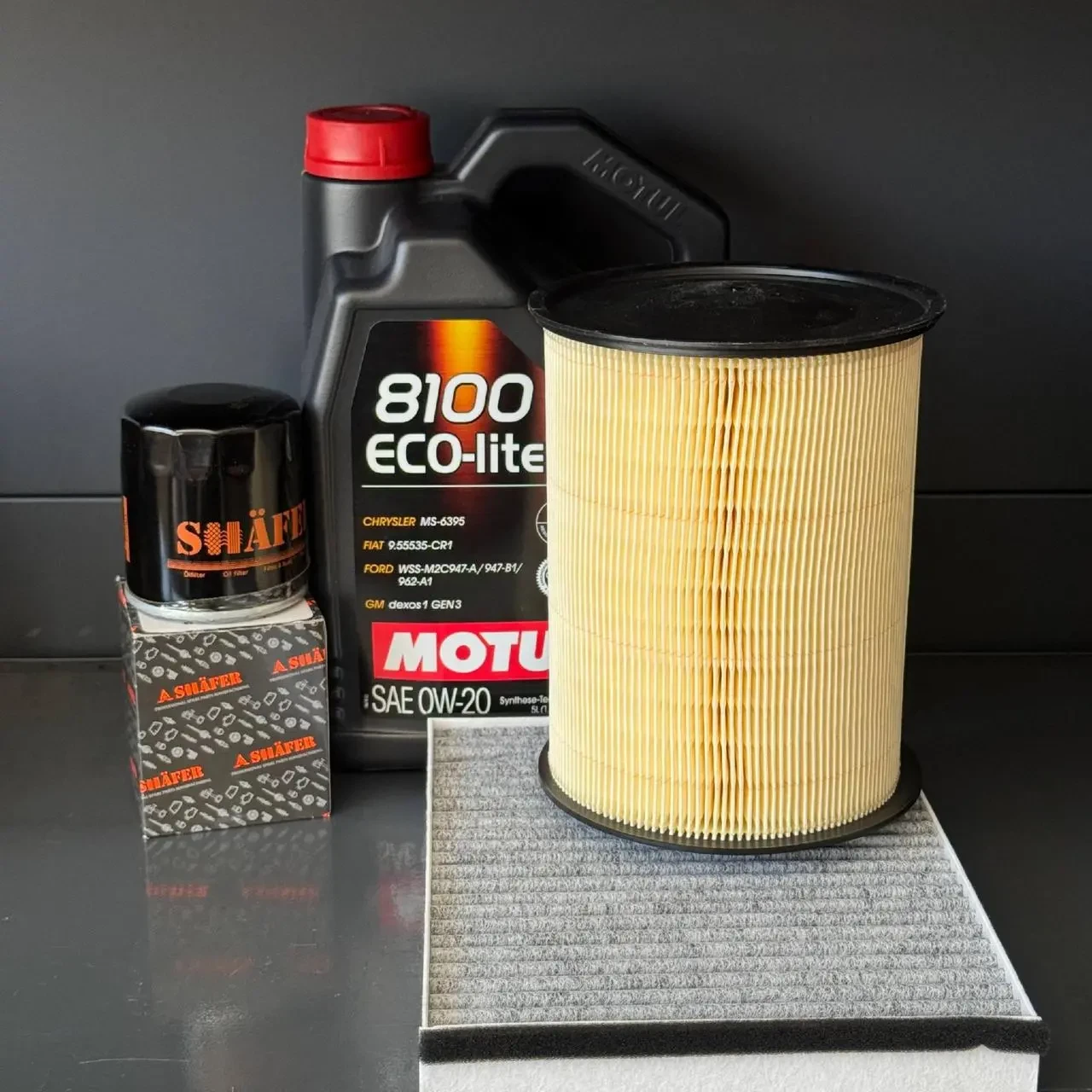 Комплект для ТО Motul 0w20 Ford focus (2.0) 12-18 Focus (1.0L) 15-18 Escape (1.5 L) 17-19/(1.6 L) 13 (Масло, фільтр масляний,