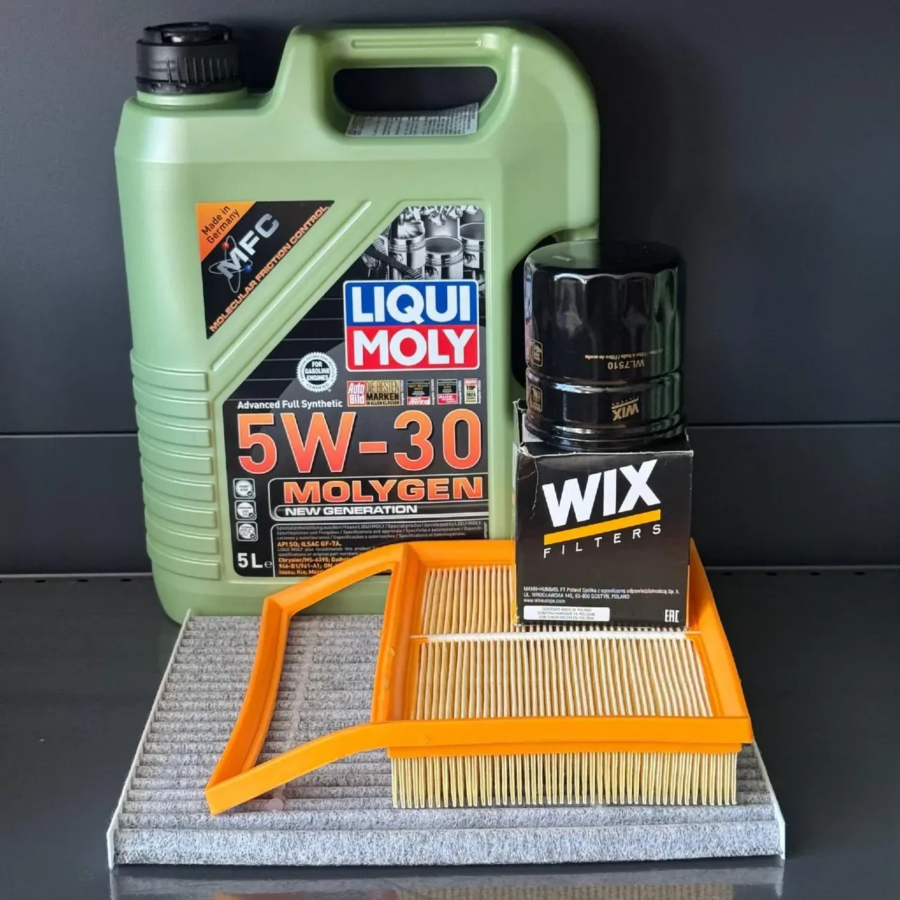 Комплект для ТО Liqui Moly 5w30 Ford Fusion 2.0 13-20 hybrid Lincoln MKZ 2.0 14-18 Hybrid (Масло, фільтр масляний, фільтр