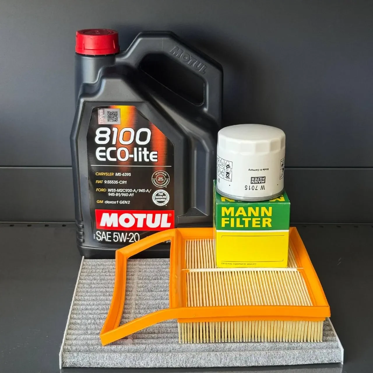 Комплект для ТО Motul  5w20 Ford Fusion 2.0 13-20 hybrid Lincoln MKZ 2.0 14-18 Hybrid (Масло, фільтр масляний, фільтр повітряний,