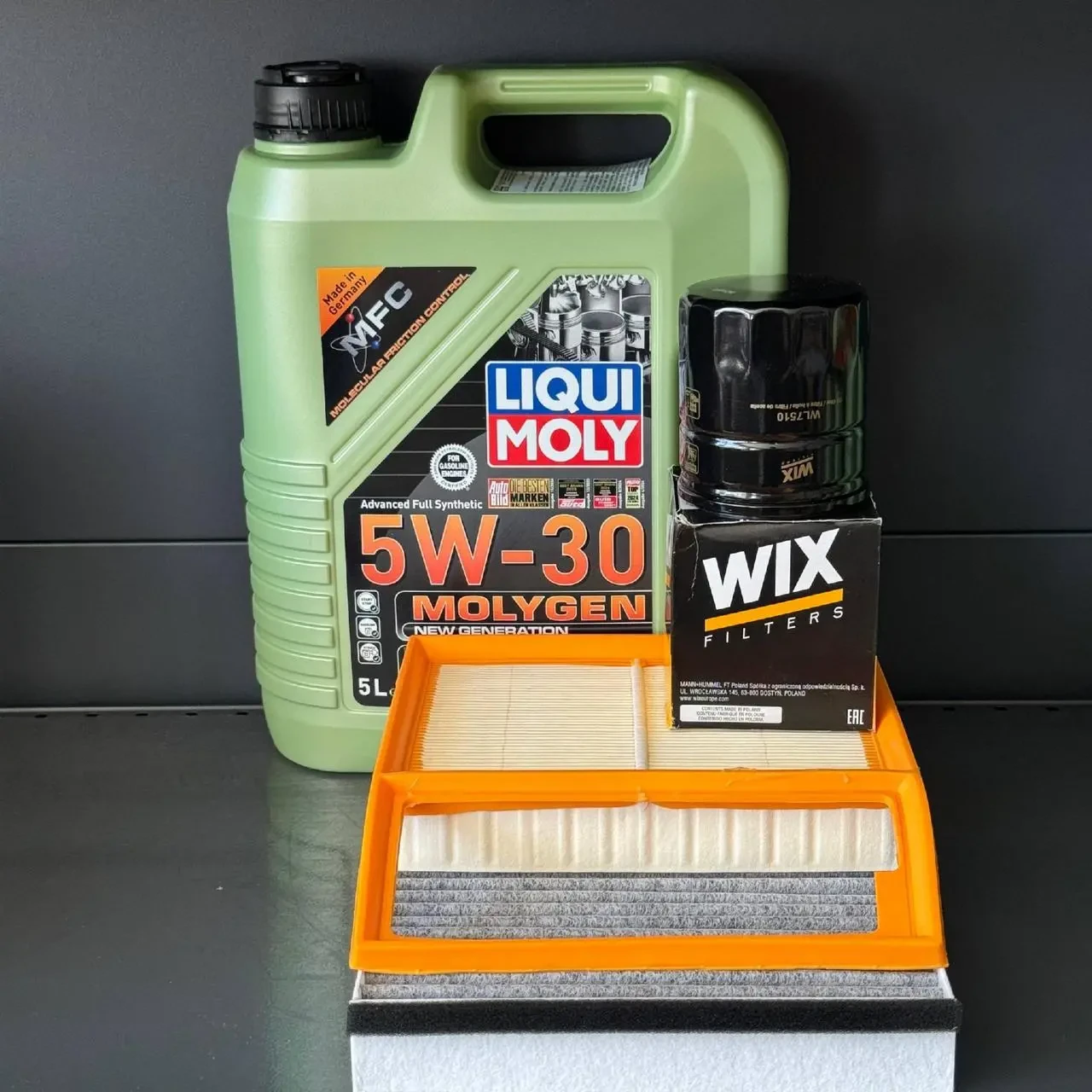 Комплект для ТО Liqui Moly 5w30 Ford C-Max 13-18 2.0 (Масло, фільтр масляний, фільтр повітряний, фільтр салону вугільний)