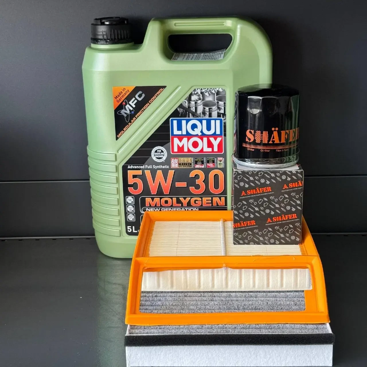 Комплект для ТО Liqui Moly 5w30 Ford C-Max 13-18 2.0 (Масло, фільтр масляний, фільтр повітряний, фільтр салону вугільний)