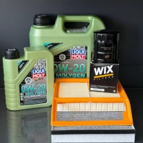 Комплект для ТО Liqui Moly 0w20 Ford C-Max 13-18 2.0 (Масло 4+1, фільтр масляний, фільтр повітряний, фільтр салону вугільний)