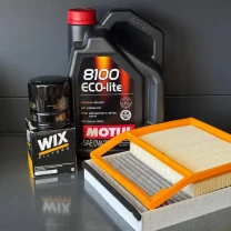 Комплект для ТО Motul 0w20 Ford C-Max 13-18 2.0 (Масло, фільтр масляний, фільтр повітряний, фільтр салону вугільний)