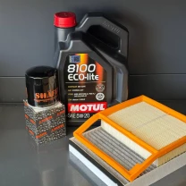 Комплект для ТО Motul 5w20 Ford C-Max 13-18 2.0 (Масло, фільтр масляний, фільтр повітряний, фільтр салону вугільний)