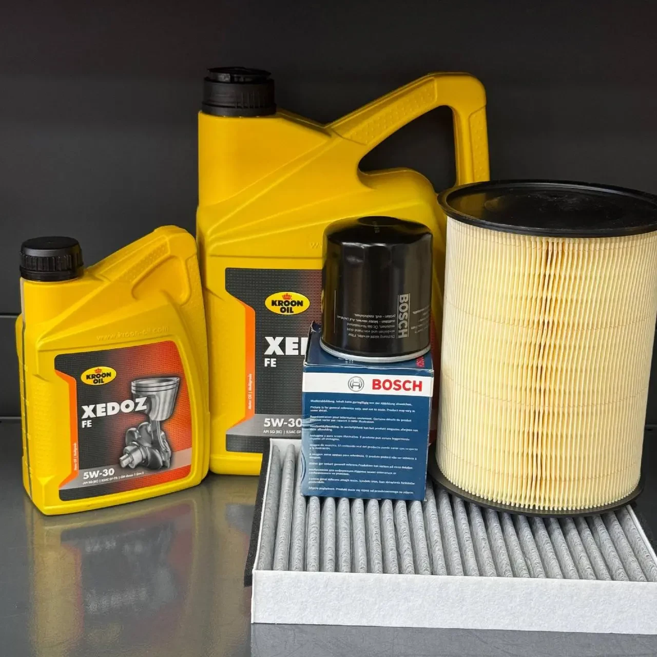 Комплект для ТО KROON OIL 5w30 Lincoln MKC 2.0/2.3 15-19 Ford Focus 2.3 16-18/Escape 2.0 13-18(Масло 5+1, фільтр масляний, фільтр