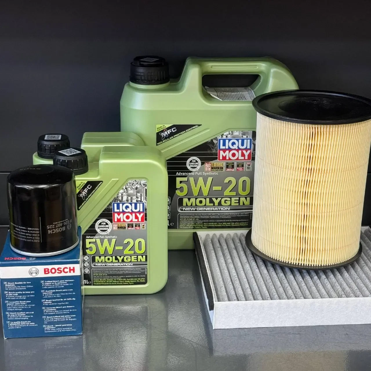 Комплект для ТО Liqui Moly 5w20 Lincoln MKC 2.0/2.3 15-19 Ford Focus 2.3 16-18/Escape 2.0 13-18 (Масло 4+1+1л, фільтр масляний,