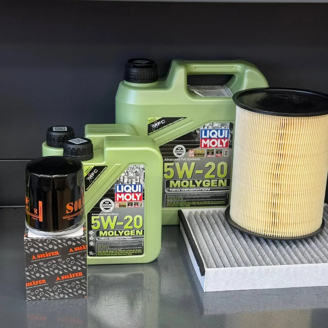 Комплект для ТО Liqui Moly 5w20 Lincoln MKC 2.0/2.3 15-19 Ford Focus 2.3 16-18/Escape 2.0 13-18 (Масло 4+1+1л, фільтр масляний,