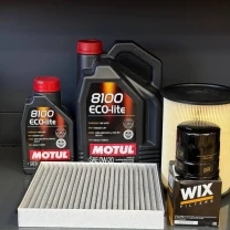 Комплект для ТО Motul 0w20 Lincoln MKC 2.0/2.3 15-19 Ford Focus 2.3 16-18/Escape 2.0 13-18 (Масло 5+1л, фільтр масляний, фільтр