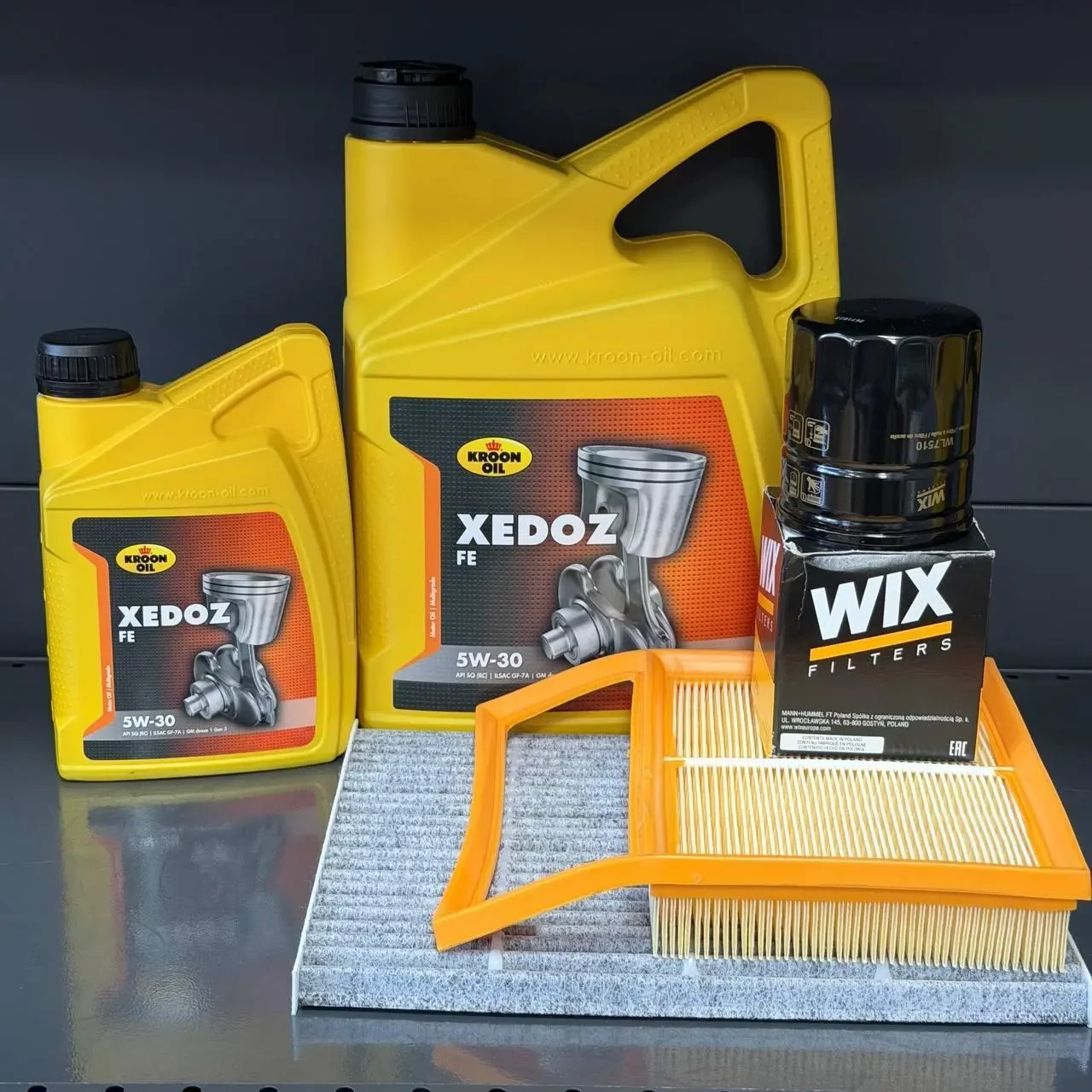 Комплект для ТО KROON OIL 5w30 Lincoln MKZ 2.0 Ecoboost 14-18 Ford Fusion 2.0 Ecoboost 13-20 (Масло 5+1л, фільтр масляний, фільтр