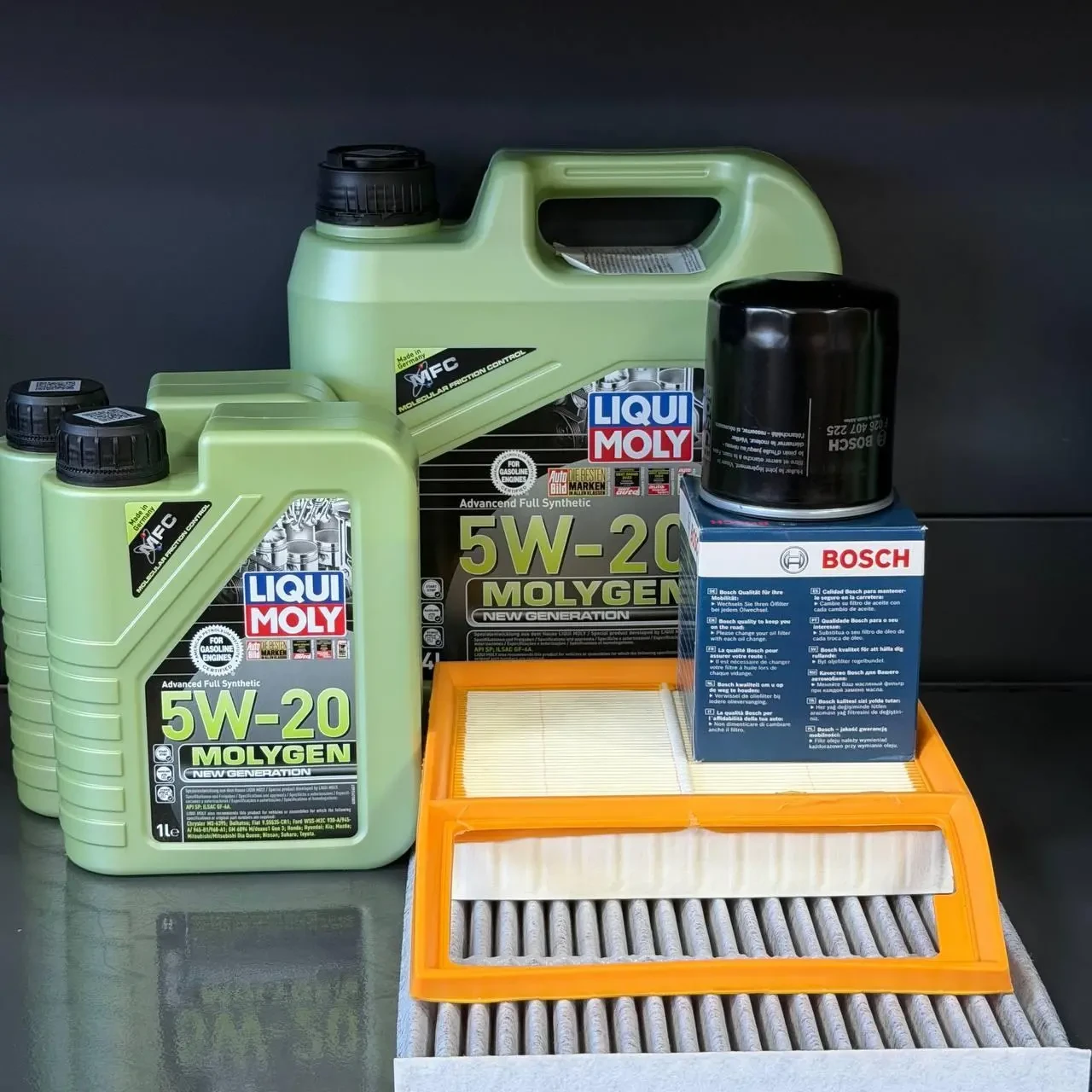 Комплект для ТО Liqui Moly 5w20 Lincoln MKZ 2.0 Ecoboost 14-18 Ford Fusion 2.0 Ecoboost 13-20 (Масло 4+1+1л, фільтр масляний,