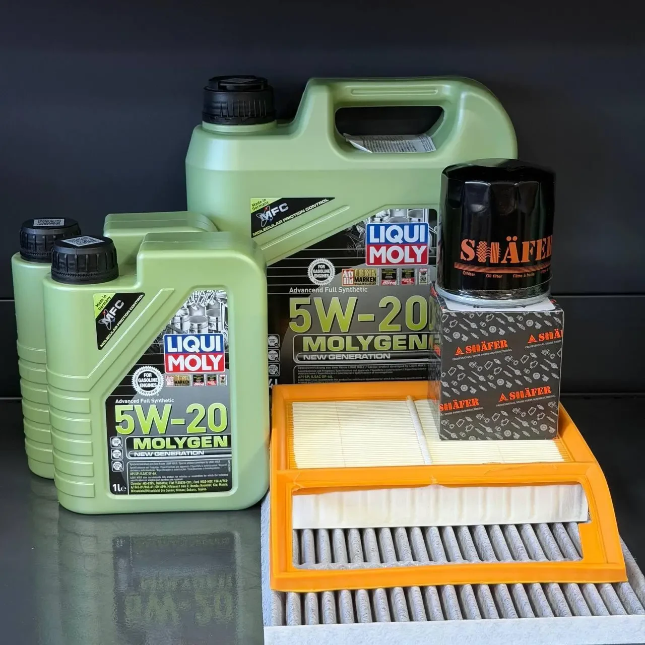 Комплект для ТО Liqui Moly 5w20 Lincoln MKZ 2.0 Ecoboost 14-18 Ford Fusion 2.0 Ecoboost 13-20 (Масло 4+1+1л, фільтр масляний,
