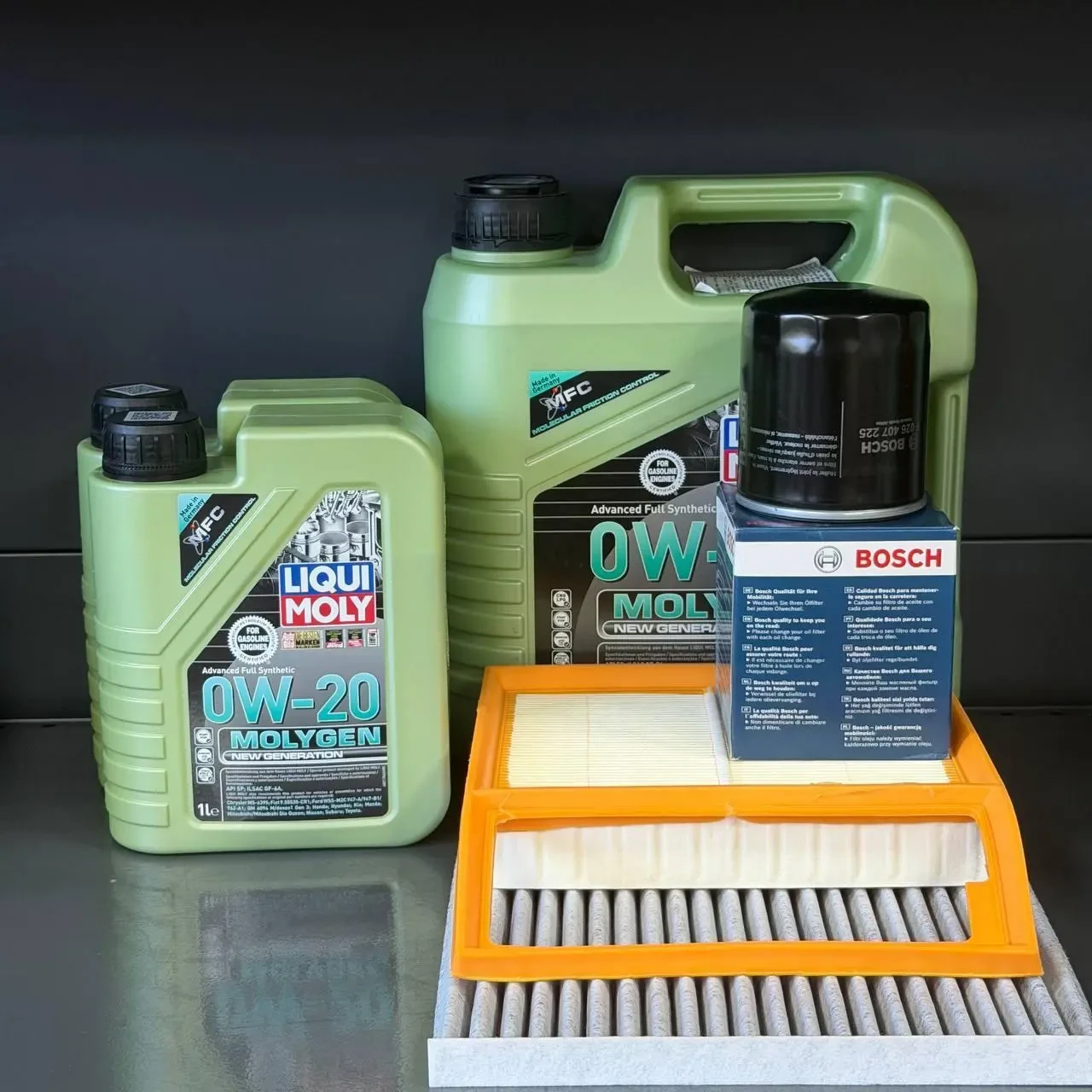 Комплект для ТО Liqui Moly 0w20 Lincoln MKZ 2.0 Ecoboost 14-18 Ford Fusion 2.0 Ecoboost 13-20 (Масло 4+1+1л, фільтр масляний,