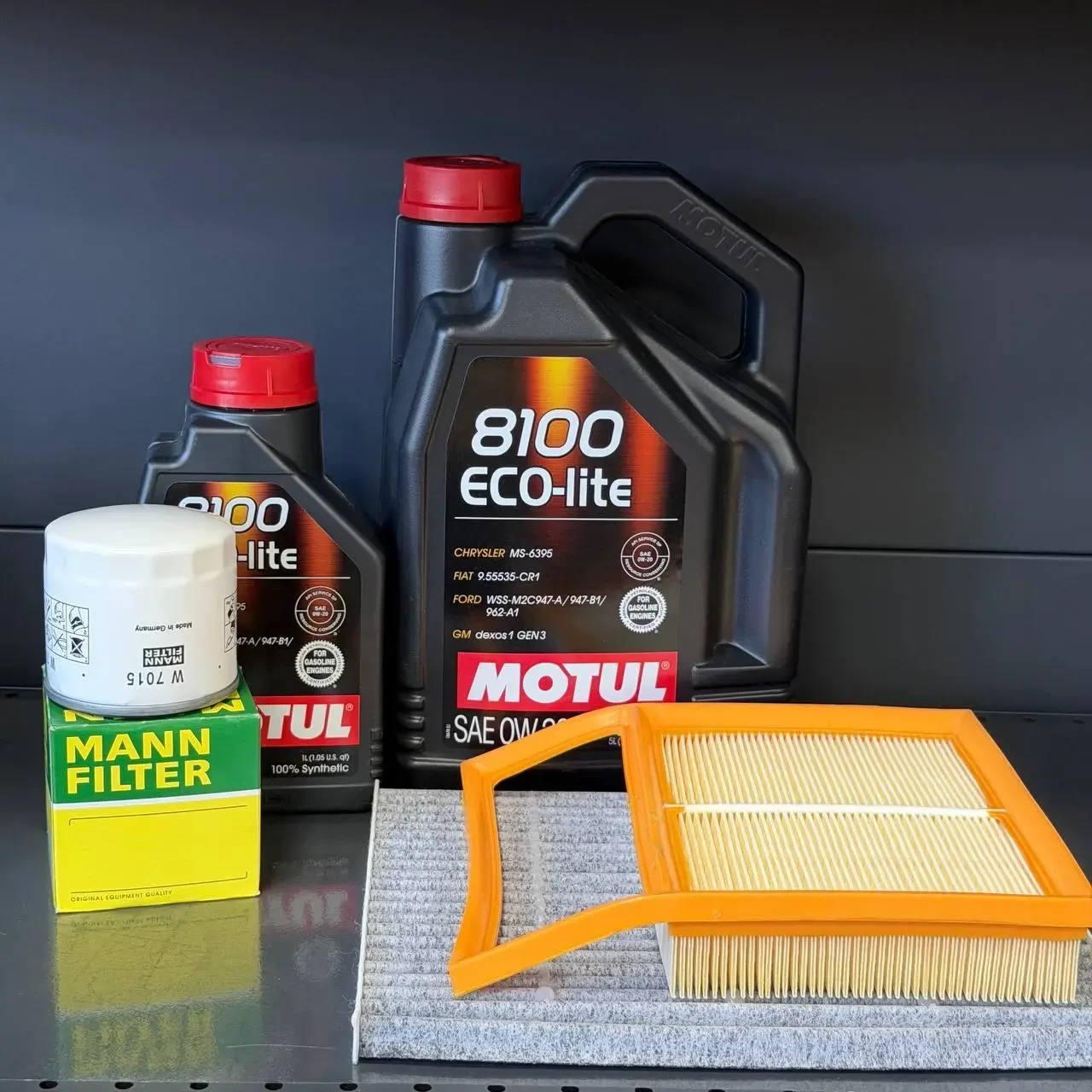 Комплект для ТО Motul 0w20 Lincoln MKZ 2.0 Ecoboost 14-18 Ford Fusion 2.0 Ecoboost 13-20 (Масло 5+1л, фільтр масляний, фільтр