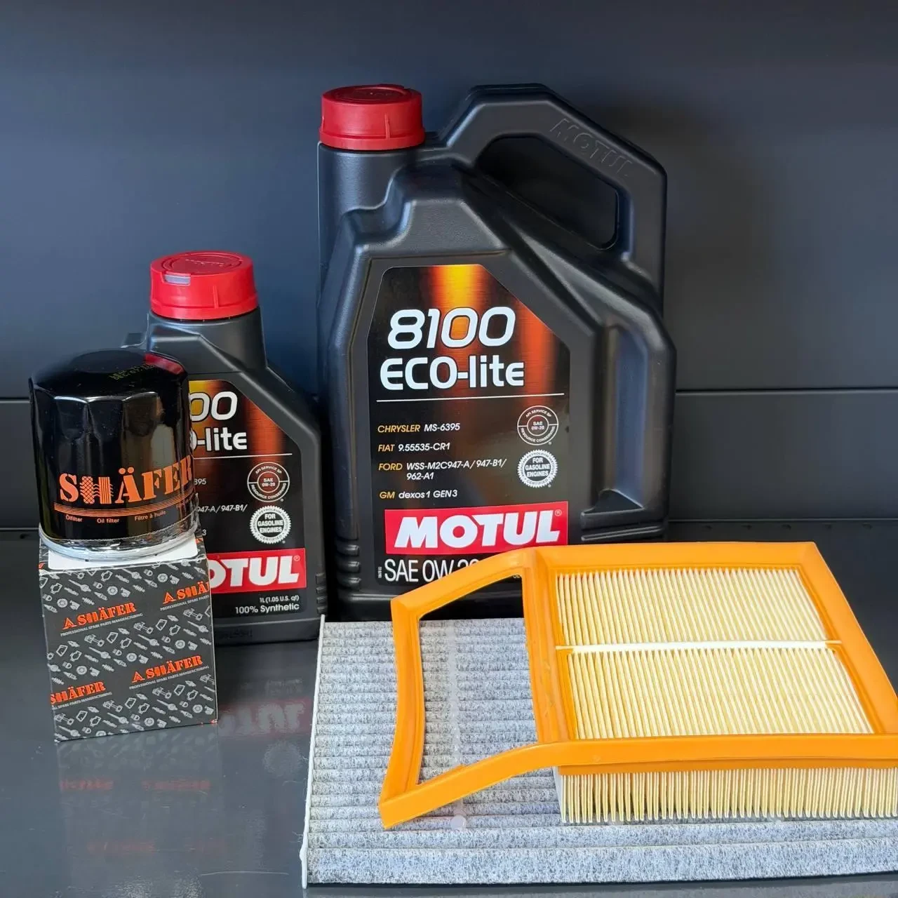 Комплект для ТО Motul 0w20 Lincoln MKZ 2.0 Ecoboost 14-18 Ford Fusion 2.0 Ecoboost 13-20 (Масло 5+1л, фільтр масляний, фільтр