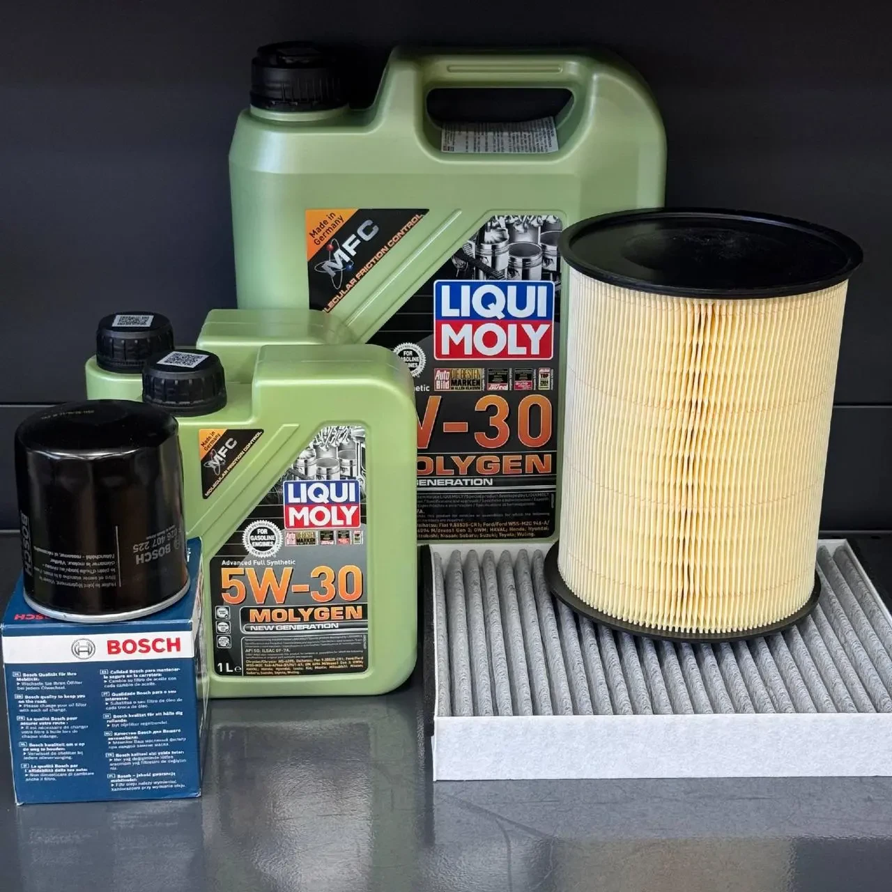 Комплект для ТО Liqui Moly 5w30 Ford Transit Connect (1.6 L) 14-16 (Масло 5+1+1л, фільтр масляний, фільтр повітряний, фільтр