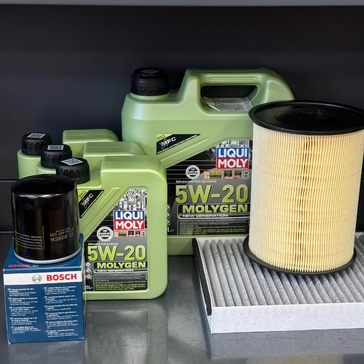 Комплект для ТО Liqui Moly 5w20 Ford Transit Connect (1.6 L) 14-16 (Масло 4+1+1+1л, фільтр масляний, фільтр повітряний, фільтр