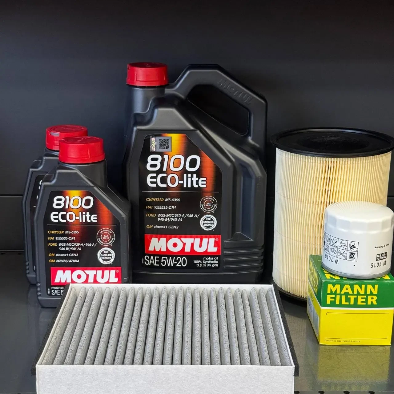 Комплект для ТО Motul  5w20 Ford Transit Connect (1.6 L) 14-16 (Масло 5+1+1л, фільтр масляний, фільтр повітряний, фільтр салону