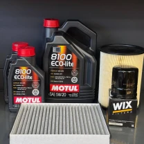 Комплект для ТО Motul  5w20 Ford Transit Connect (1.6 L) 14-16 (Масло 5+1+1л, фільтр масляний, фільтр повітряний, фільтр салону