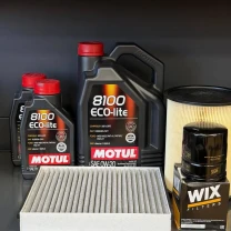 Комплект для ТО Motul  0w20 Ford Transit Connect (1.6 L) 14-16 (Масло 5+1+1л, фільтр масляний, фільтр повітряний, фільтр салону