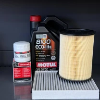 Комплект для ТО Motul 5w30 Ford Focus 2.0 12-18 (Масло, фільтр масляний, фільтр повітряний, фільтр салону вугільний)
