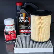 Комплект для ТО Motul 5w20 Ford Focus 2.0 12-18 (Масло, фільтр масляний, фільтр повітряний, фільтр салону вугільний)