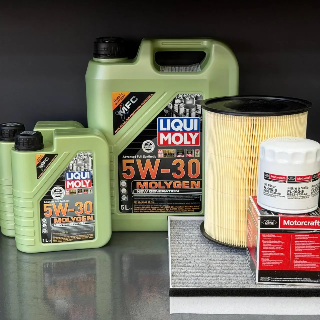 Комплект для ТО Liqui Moly 5w30 Ford Transit Connect (1.6 L) 14-16 (Масло 5+1+1, фільтр масляний, фільтр повітряний, фільтр салону