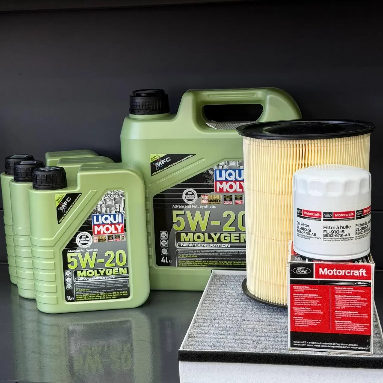 Комплект для ТО Liqui Moly 5w20 Ford Transit Connect (1.6 L) 14-16 (Масло 4+1+1+1, фільтр масляний, фільтр повітряний, фільтр