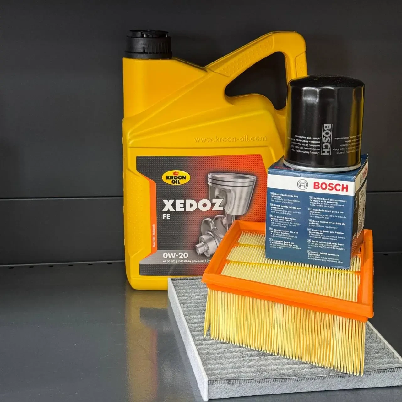Комплект для ТО KROON OIL 0w20 Ford EcoSport (1.0) 20-21/(2.0) 18-21  (Масло, фільтр масляний, фільтр повітряний, фільтр салону
