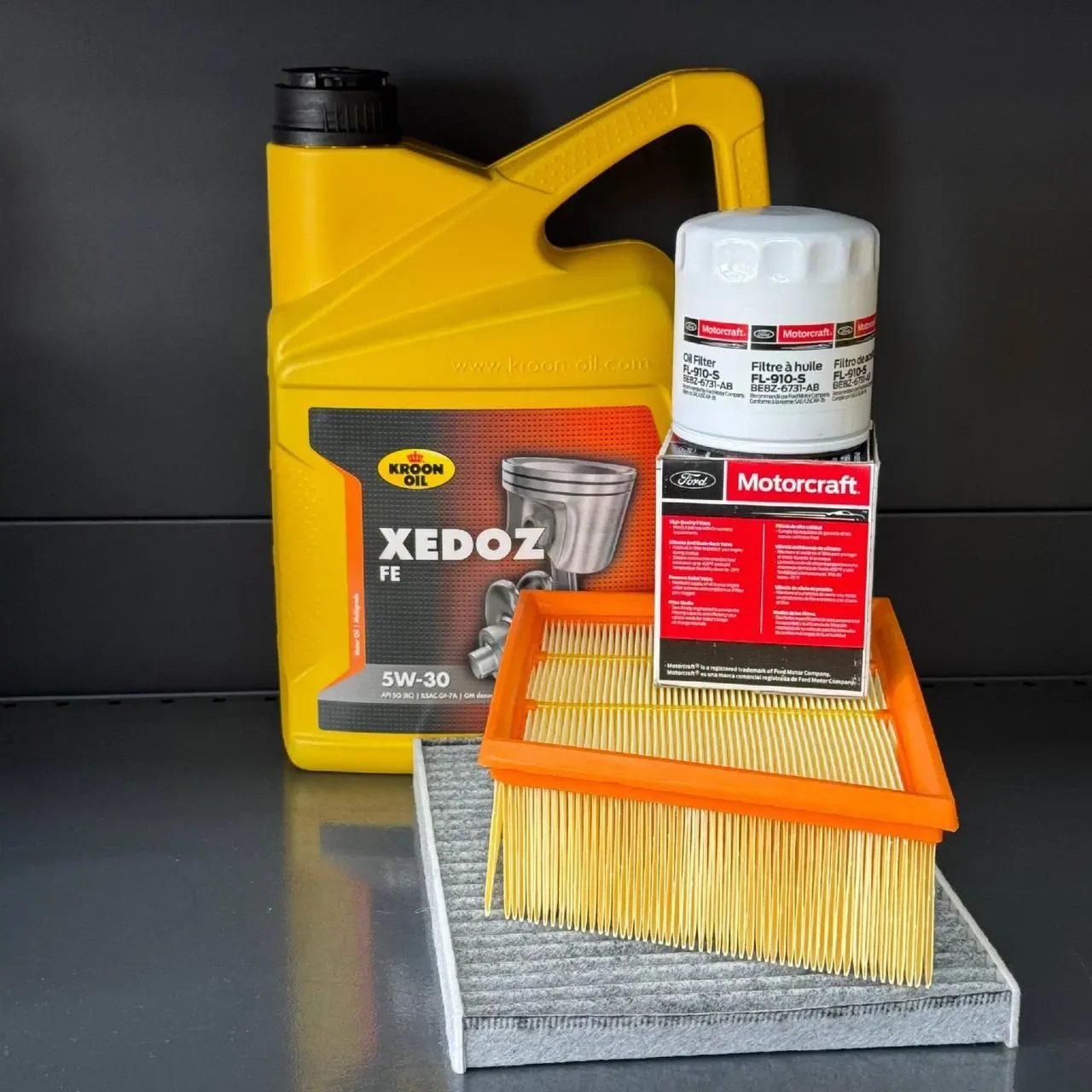Комплект для ТО KROON OIL 5w30 Ford EcoSport (1.0) 20-21/(2.0) 18-21  (Масло, фільтр масляний, фільтр повітряний, фільтр салону