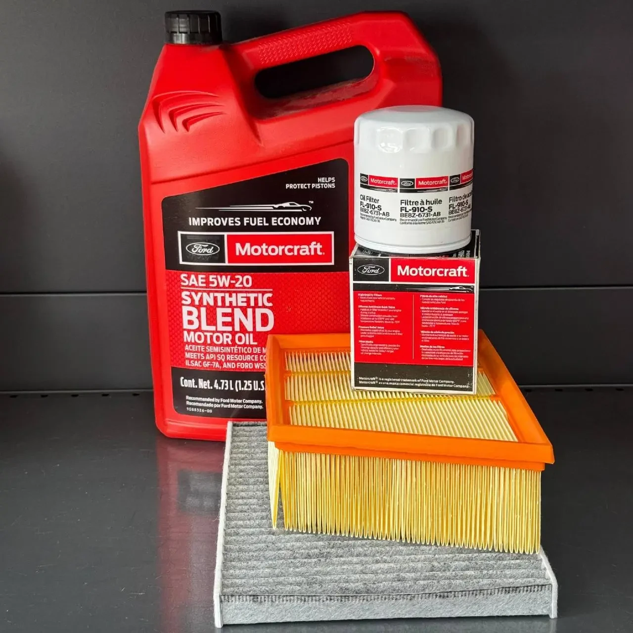 Комплект для ТО Motocraft 5w20 blend Ford EcoSport (1.0) 20-21/(2.0) 18-21  (Масло, фільтр масляний, фільтр повітряний, фільтр