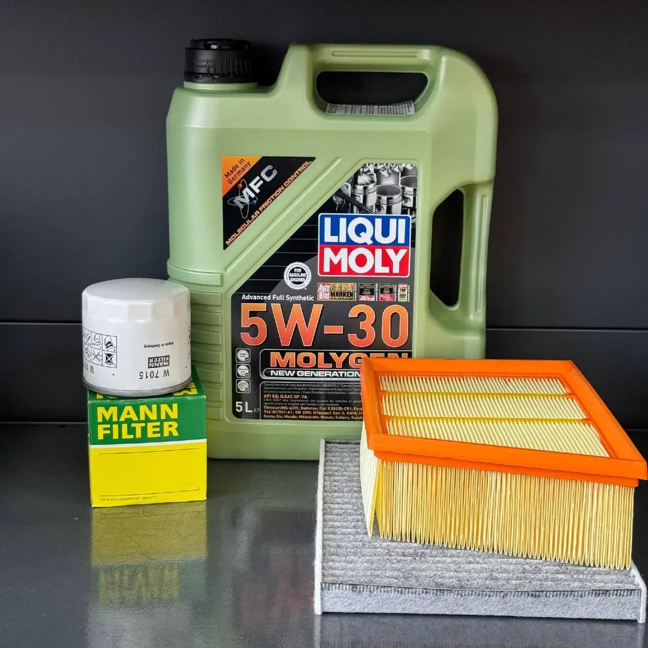 Комплект для ТО Liqui Moly 5w30 Ford EcoSport (1.0) 20-21/(2.0) 18-21  (Масло, фільтр масляний, фільтр повітряний, фільтр салону