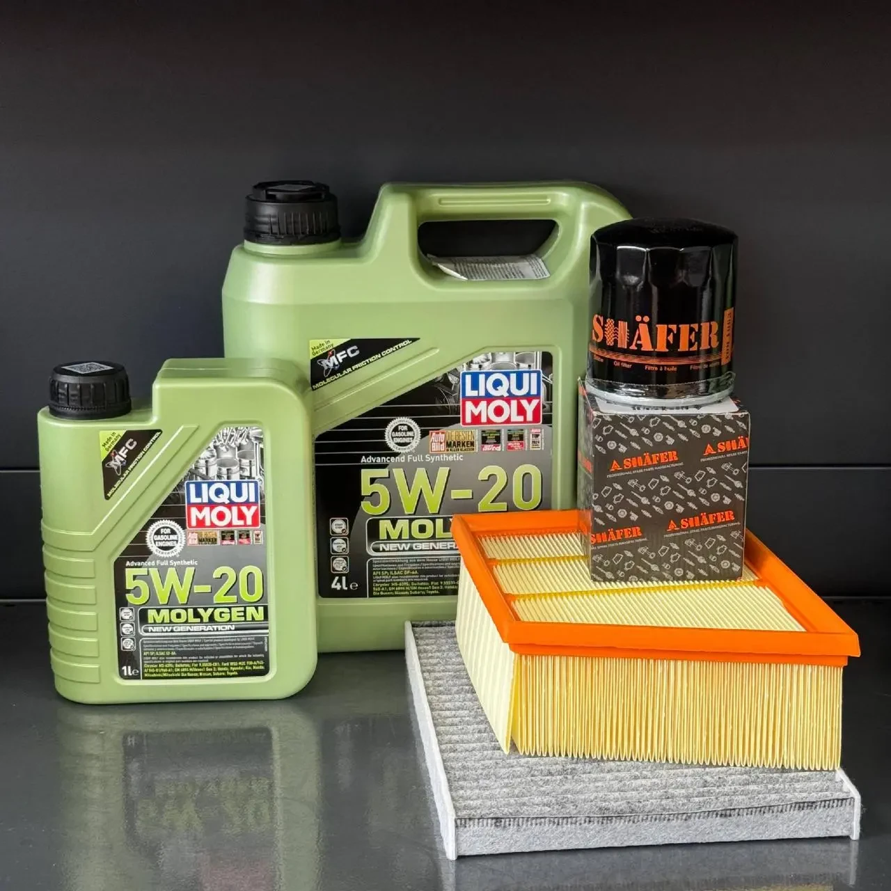Комплект для ТО Liqui Moly 5w20 Ford EcoSport (1.0) 20-21/(2.0) 18-21  (Масло 4+1, фільтр масляний, фільтр повітряний, фільтр