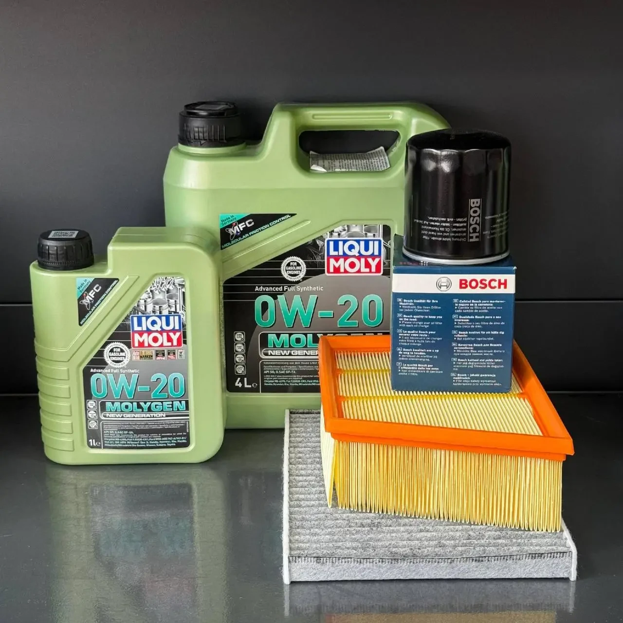 Комплект для ТО Liqui Moly 0w20 Ford EcoSport (1.0) 20-21/(2.0) 18-21  (Масло 4+1, фільтр масляний, фільтр повітряний, фільтр