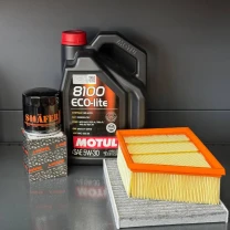 Комплект для ТО Motul  5w30 Ford EcoSport (1.0) 20-21/(2.0) 18-21  (Масло, фільтр масляний, фільтр повітряний, фільтр салону