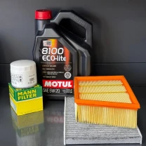 Комплект для ТО Motul  5w20 Ford EcoSport (1.0) 20-21/(2.0) 18-21  (Масло, фільтр масляний, фільтр повітряний, фільтр салону