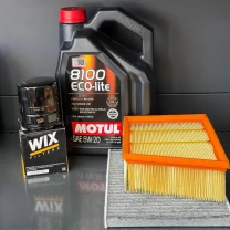 Комплект для ТО Motul  5w20 Ford EcoSport (1.0) 20-21/(2.0) 18-21  (Масло, фільтр масляний, фільтр повітряний, фільтр салону