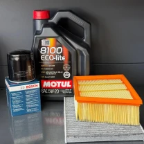 Комплект для ТО Motul  5w20 Ford EcoSport (1.0) 20-21/(2.0) 18-21  (Масло, фільтр масляний, фільтр повітряний, фільтр салону
