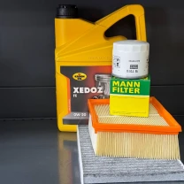 Комплект для ТО KROON OIL 0w20 Ford Fiesta (1.0) 14-17/(1.6) 14-19 (Масло, фільтр масляний, фільтр повітряний, фільтр салону