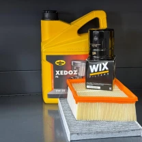 Комплект для ТО KROON OIL 0w20 Ford Fiesta (1.0) 14-17/(1.6) 14-19 (Масло, фільтр масляний, фільтр повітряний, фільтр салону