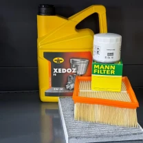 Комплект для ТО KROON OIL 5w30 Ford Fiesta (1.0) 14-17/(1.6) 14-19 (Масло, фільтр масляний, фільтр повітряний, фільтр салону