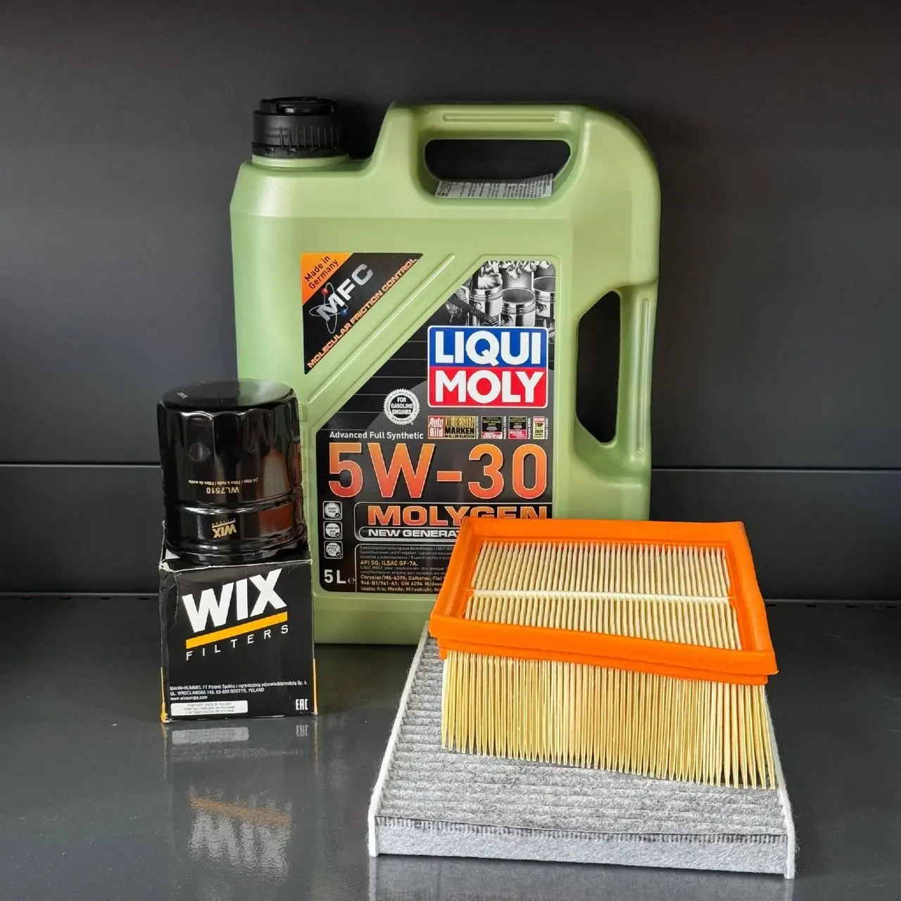 Комплект для ТО Liqui Moly 5w30 Ford Fiesta (1.0) 14-17/(1.6) 14-19 (Масло, фільтр масляний, фільтр повітряний, фільтр салону