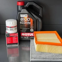 Комплект для ТО Motul  5w30 Ford Fiesta (1.0) 14-17/(1.6) 14-19 (Масло, фільтр масляний, фільтр повітряний, фільтр салону