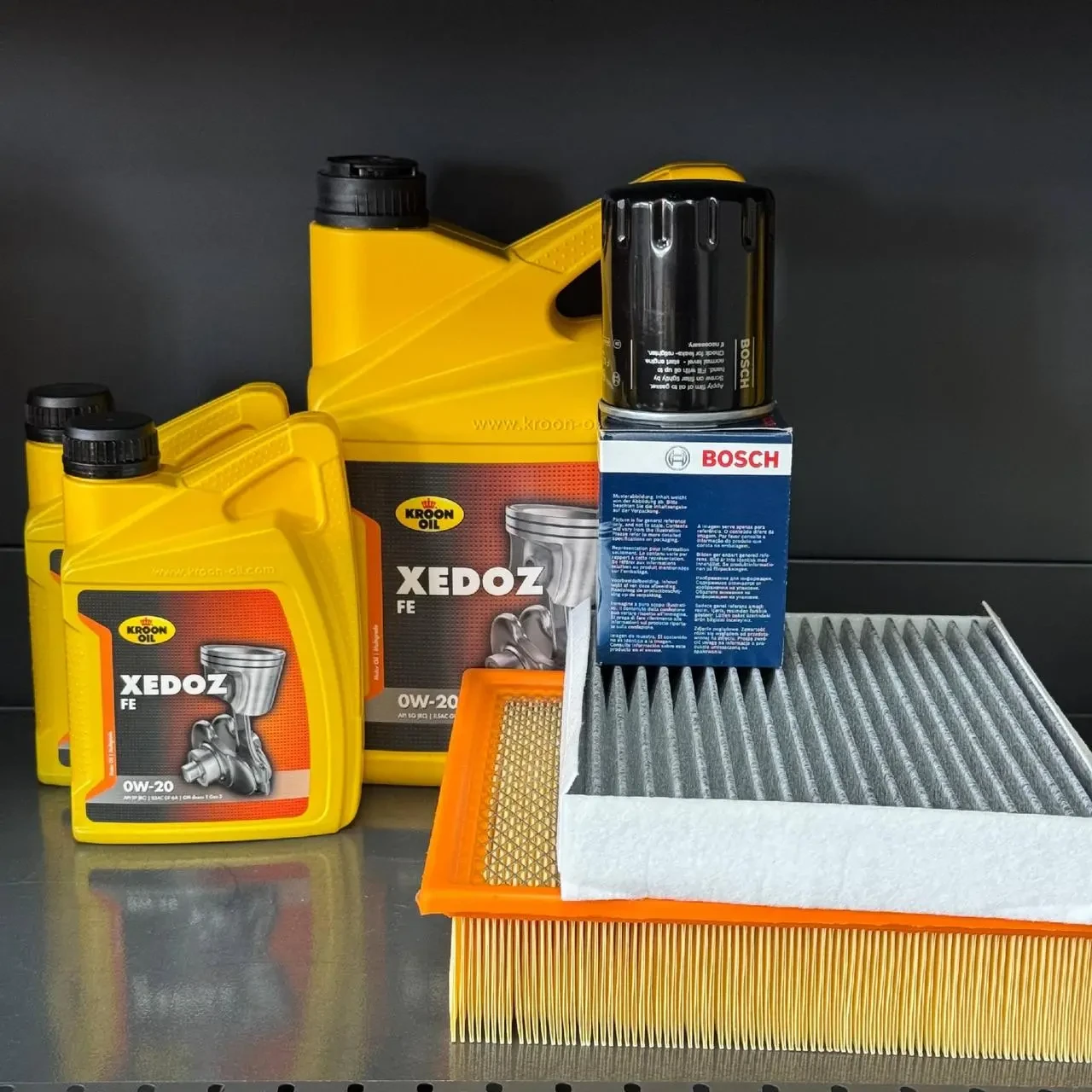 Комплект для ТО KROON 0w20 OIL Ford F-250 (6.2) 18 (Масло, фільтр масляний, фільтр повітряний, фільтр салону вугільний)